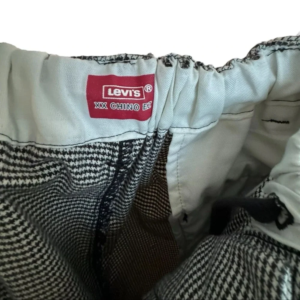 Men’s Levis XX Chino EZ Taper Black/White Stretch Elastic Waist Pants Size L
